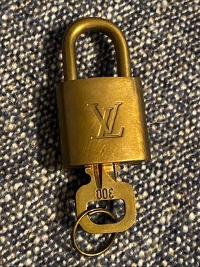 #300 Louis Vuitton Paris made in France Brass Padlock & Key